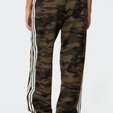 Camo Contrast Striped Joggers
