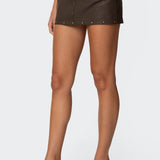 Stormi Faux Leather Mini Skort