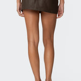 Stormi Faux Leather Mini Skort