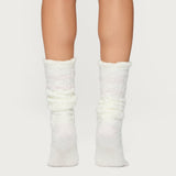 Stripey Fuzzy Scrunch Socks