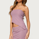Vivi Mesh Asymmetric Tube Top