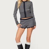 Soren Contrast Striped Knit Shorts