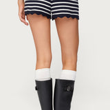 Soren Contrast Striped Knit Shorts