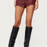 Alba Faux Leather Shorts