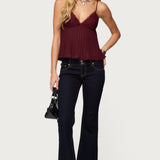 Rhian Lacey Pleated Babydoll Top