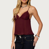 Rhian Lacey Pleated Babydoll Top