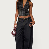 Blaire Polka Dot Halter Top