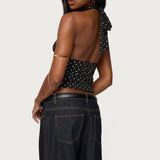 Blaire Polka Dot Halter Top