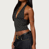Blaire Polka Dot Halter Top