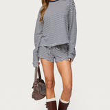 Jainee Striped Long Sleeve T Shirt