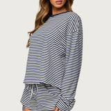 Jainee Striped Long Sleeve T Shirt