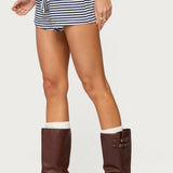 Jainee Striped Drawstring Shorts