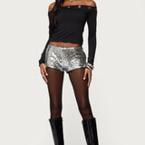 Shauna Sequin Micro Shorts