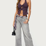 Prima Twisted Split Front Halter Top