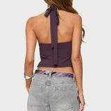Prima Twisted Split Front Halter Top