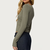 Zelly Deep V Scoop Neck Top