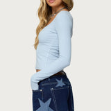Madder Keyhole Cutout Top
