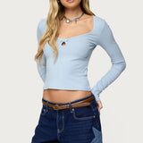 Madder Keyhole Cutout Top