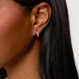 Rhinestone Huggy Hoop Earrings
