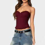 Deirdre Mesh Lace Up Corset