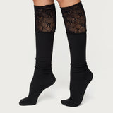 Lacey Layered Knee High Socks