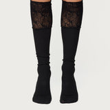 Lacey Layered Knee High Socks