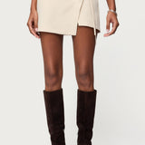 Selena Asymmetric Wrap Mini Skirt