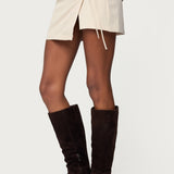 Selena Asymmetric Wrap Mini Skirt