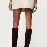 Selena Asymmetric Wrap Mini Skirt