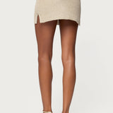 Goldy Metallic Knit Mini Skort
