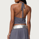Briella Cowl Neck Halter Top