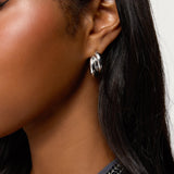 Two Time Chunky Stud Earrings
