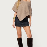 Vickey Cable Knit Poncho