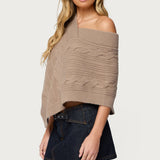 Vickey Cable Knit Poncho
