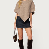 Vickey Cable Knit Poncho