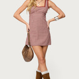 Clarren Lacey Gingham Mini Dress