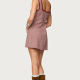 Clarren Lacey Gingham Mini Dress
