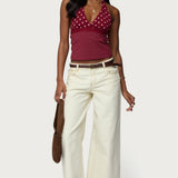 Ginny Mixed Polka Dot Halter Top