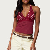 Ginny Mixed Polka Dot Halter Top