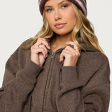 Striped Fuzzy Knit Beanie