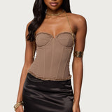 Deirdre Mesh Lace Up Corset