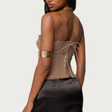 Deirdre Mesh Lace Up Corset