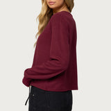 Deni Long Sleeve Henley Waffle Top