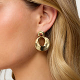 Double Disc Stud Earrings