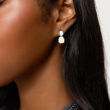 Iridescent Stone Dangle Earrings