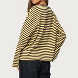 Jodie Oversized Striped Long Sleeve Top