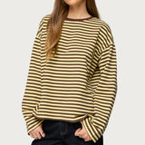 Jodie Oversized Striped Long Sleeve Top