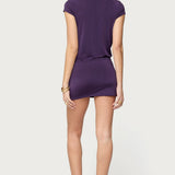 Two Piece Cowl Neck Mini Dress