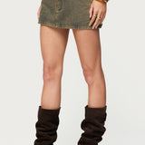 Camelia Denim Mini Skort
