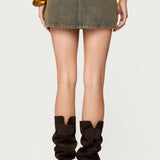 Camelia Denim Mini Skort